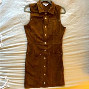 Faux suede in Heaven mini dress